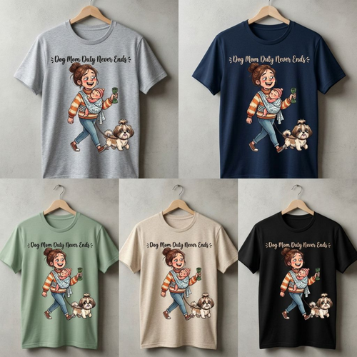 Dog Mom Duty Never Ends T-shirt